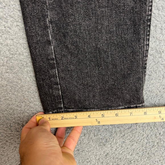 Levis 505 Jeans Mens 34x32 Gray Black Wash Straight Leg Denim Classic Fit Formal - Picture 7 of 11